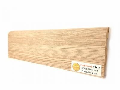 Плинтус МДФ TECKWOOD прямой Клен беленый  75х16х2150 Плинтус МДФ TECKWOOD прямой Клен беленый  75х16х2150